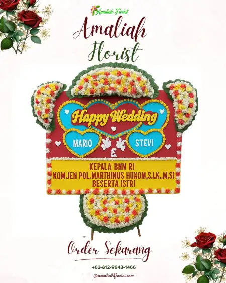 Papan Bunga Pernikahan Cempaka Nuban